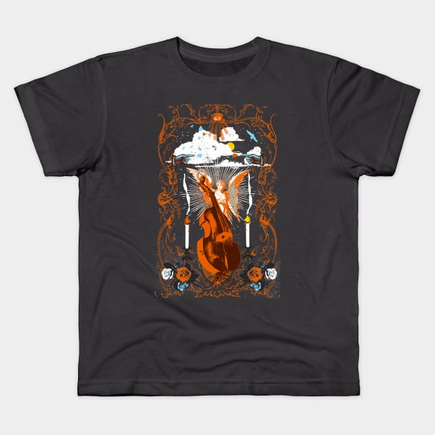 MYSTIC CELLO Kids T-Shirt by Showdeer